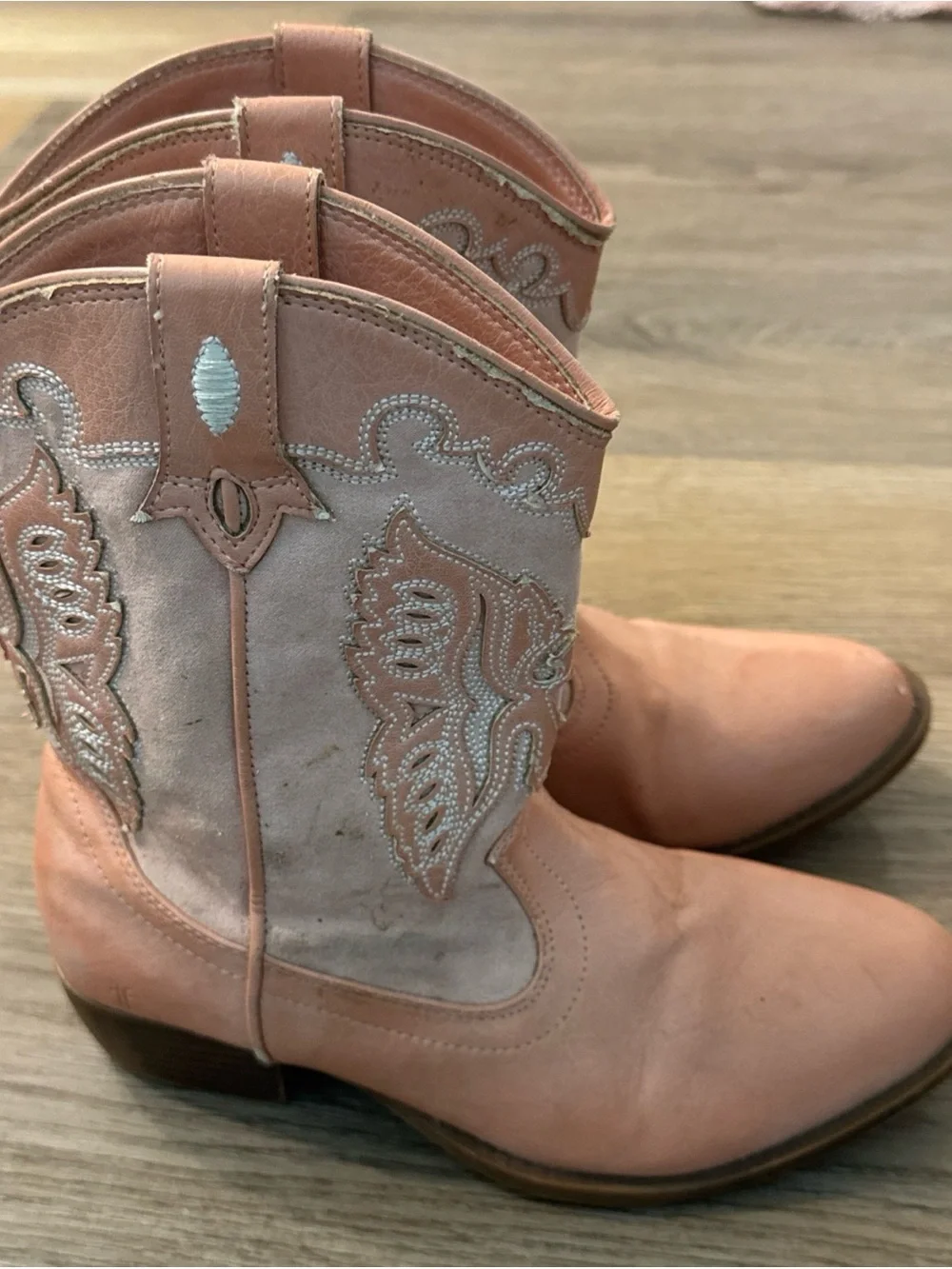 Frye Boots Girls Size 3 Carson Firebird Mid Pull On Western Cowboy Boot Pink